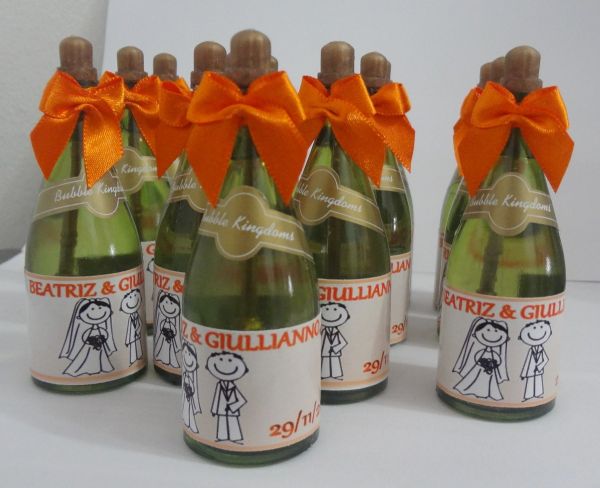 mini bolhas de sabão garrafinha de champanhe